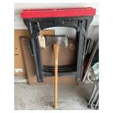 Plastic Saw Horse & Ax