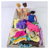 1980's Barbie Dolls & Handmade Knitted Clothes