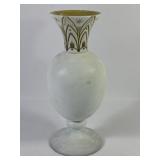 Thomas Webb Yellow White Cut Glass Vase By Geiger