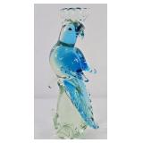 1960s Murano Glass Tall Cockatoo Bird Sculpture