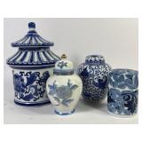 Blue & White Porcelain Jars - China, Japan +