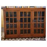 Stickley Mission Oak Triple Bookcase Cabinet