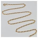 18k Gold Bar-Link Necklace