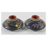 Edgewater Pottery Polychrome Seed Pots Signed Dine