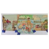 Vintage Felt Harbor, Huckberry Paintings (3)