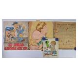 Vintage Hand Painted Felt Posters