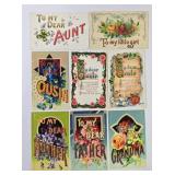 1900's Mother, Father, Cousin Postcards + (8)