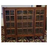 Mission Style Oak Bookcase Cabinet