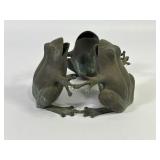 ï¿½3 Frogs Dancingï¿½ Brass Garden Figurine