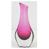 Italian Murano Sommerso Teardrop Glass Vase