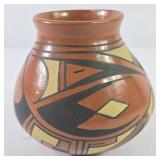 Mata Ortiz Pottery Redware Vase Signed Elisa Ortiz