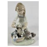 Lladro 'Joy In A Basket' Porcelain Sculpture