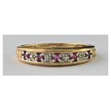 10k Diamond & Pink Gemstone Ring (7)