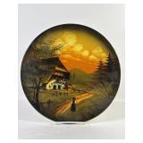 Schramberg Majolika Black Forest Chalet Plate