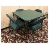 Green Folding Card Table & Chairs