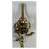 Gilt Metal Christmas Ribbon Door Wreath Hanging