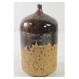 Mid-20th Century Raku Drip-Glazed Signed Vase