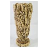 Sequoia Tree Bark Pottery Vase By E.O. Brody