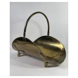 Clawfoot Brass Fireplace Log Holder