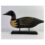 Wooden Folk Art Loon Carving