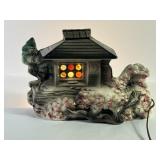 1960 Lane Co. Ceramic Pagoda TV Top Lamp