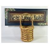 ï¿½Never Enough Basketsï¿½ Wall Plaque +