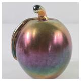Vintage St. Clair Apple Iridescent Paperweight