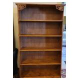 Ornate Wood 5-Tier Bookcase
