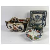 Chinese & Japanese Hand Painted Bowls & Jar