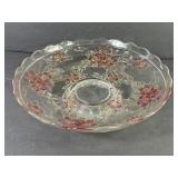 Westmoreland Ruby Flashed Pedestal Platter
