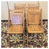 Antique Hardwood Folding Chairs