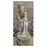 Large Young Girl Concrete Garden Statue