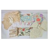 Vintage Shaw, Doilies, Handkerchiefs +