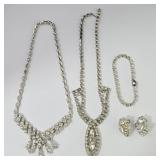Bogoff Rhinestone Necklaces, Bracelet & Earrings