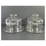 8 In. Glass Cake Plate & Dome Set