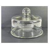 12 In. Glass Cake Plate & Dome Set