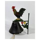 Hand Painted Cast Iron Rooster Dinner Bell