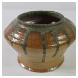 Black-Glazed Russet-Splashed Jar