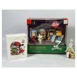 Schulz Peanuts Figure Set & Hallmark Ornaments