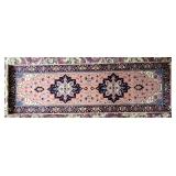 Pink & Blue Floral Persian Runner Rug