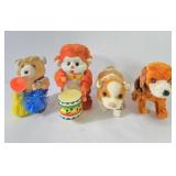 1980's Battery Operated Cow, Bear, Dog & Monkey