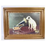 ï¿½His Masterï¿½s Voiceï¿½ RCA Victor Framed Metal Sign