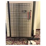 Metal Gridwall Retail Display Panels, Bases, Hooks