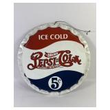Pepsi-Cola 12 Inch Metal Bottle Cap Sign