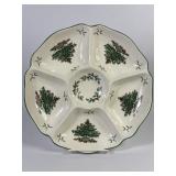 Spode Christmas Tree 6 Section Relish Tray
