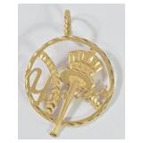 14k MLB LogoArt New York Yankees Pendant