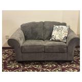 Ashley Grey Chenille Love Seat