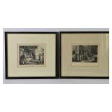 'England' & 'Country Inn Yard' Engraved Prints