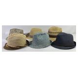 Panama Jack + Straw & Fabric Fedora Hats  (6)