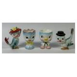 Ceramic Blue Bird Egg Cups & S&P Shakers